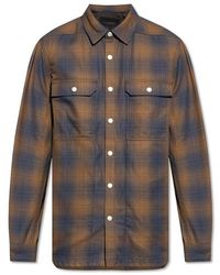 Rick Owens - Checked Long-sleeved Overshirt - Lyst