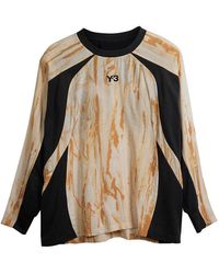 Y-3 - Rust Dye Long Sleeve T-shirt - Lyst