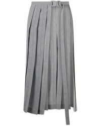 Dior - Belted Pleated Skirt - Lyst