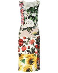 Dolce & Gabbana Floral Patchwork Midi Dress - Multicolour
