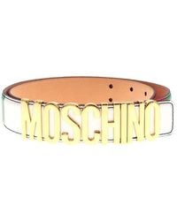 Moschino - Logo Lettering Buckle Belt - Lyst
