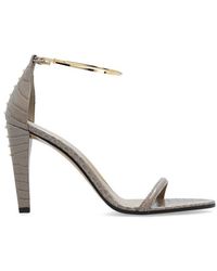 Fendi - Filo Ankle-strap Embossed Sandals - Lyst