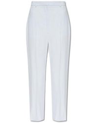 Alexander McQueen - Pleat Detailed Tapered Trousers - Lyst