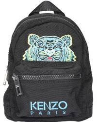 KENZO Tiger Mini Logo Embroidered Backpack - Black