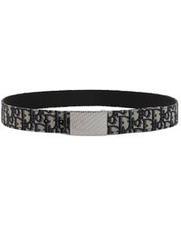 Dior - Canvas And Leather Belt - Lyst