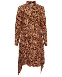 Karl Lagerfeld - Leopard Print Shirt Dress - Lyst