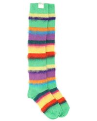 Marni Striped Color-block Knitted Socks - Multicolour