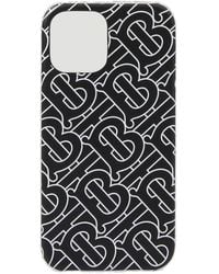 Burberry Monogram Print Iphone 12 Pro Case - Black