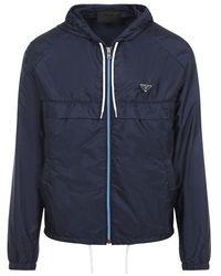 Prada - Re-Nylon Zip-Up Hooded Jacket - Lyst