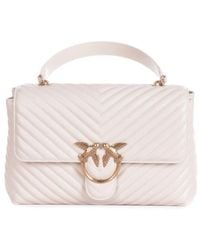 Pinko - Love-Birds Logo Plaque Quilted Shoulder Bag - Lyst