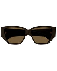 Bottega Veneta - Rectangle Frame Sunglasses - Lyst