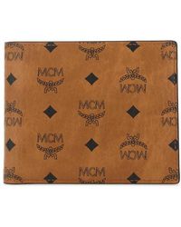 MCM - All-over Logo Bi-fold Wallet - Lyst