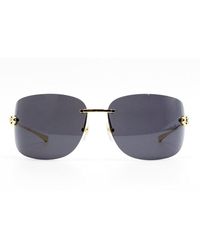 Cartier - Butterfly Frame Sunglasses - Lyst