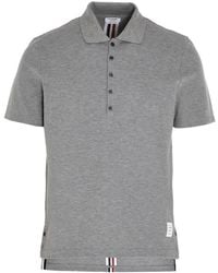 Thom Browne - Rwb Stripe Polo Shirt - Lyst