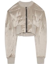 Rick Owens - Padded Zip-up Cropped Bomber Jacket - Lyst