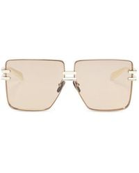 BALMAIN EYEWEAR - Square Frame Oversized Sunglasses - Lyst