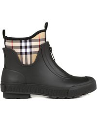 Burberry Vintage Check Rain Boots - Black