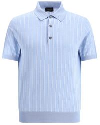 Brioni - Polo With Stripe Detail - Lyst