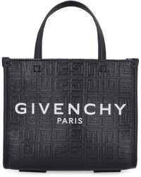 Givenchy Mini G Tote Shopper Bag In 4g Coated Canvas Woman - Black