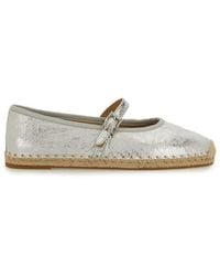 Michael Kors - Lynn Metallic Leather Ballet Espadrilles - Lyst