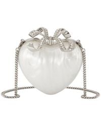 Self-Portrait - Pearl Heart Clutch Bag - Lyst