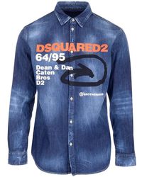 DSquared² Logo-print Shirt - Blue