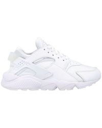 Nike Air Huarache Lace-up Sneakers - White