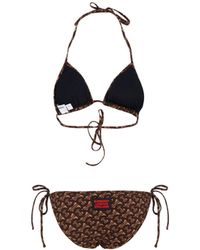 Burberry Monogram Print Triangle Bikini Set - Multicolour