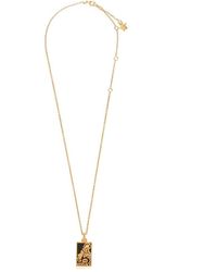 Versace - Palmette Pendant Chain-linked Necklace - Lyst