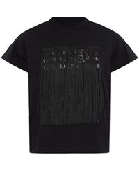 MM6 by Maison Martin Margiela - Fringe T-Shirt - Lyst