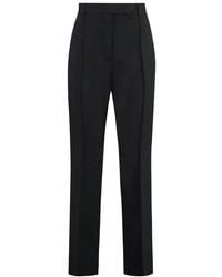 Acne Studios - Wool Blend Tailored Trousers - Lyst