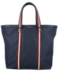 Bally - Stripe-detailed Tote Bag - Lyst
