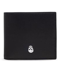 【関税負担】 ALEXANDER MCQUEEN WALLET Alexander McQueen Black/tan bi-fold wallet | TheDoubleF
