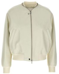 Jil Sander - Leather Bomber Jacket - Lyst