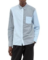 A.P.C. - Erwann Striped Poplin Shirt - Lyst