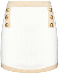 Balmain - Viscose-blend Knit Miniskirt - Lyst