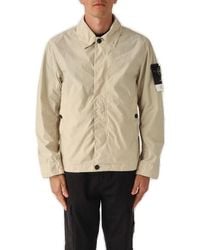Stone Island - Touch Poly-Tc Logo Patch Jacket - Lyst