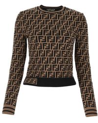 Fendi - Ff Crewneck Sweater - Lyst
