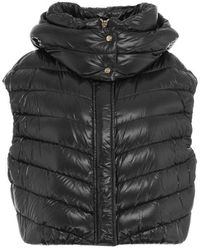 Herno - Glossy Finish Cropped Down Gilet - Lyst