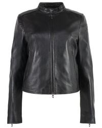 DIESEL - Lamb Leather Biker Jacket For - Lyst
