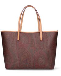 Etro Medium 'paisley' Shopping Bag - Brown
