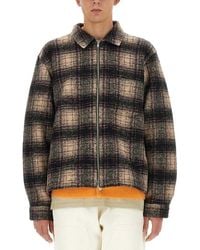 Stussy Frank Plaid Zip Shirt in Natural for Men | Lyst Stussy Frank Plaid Zip Shirt in Natural for Men | Lyst