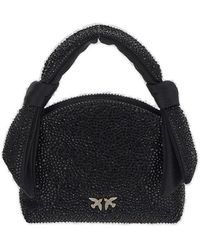 Pinko - Love Birds Knot-detailed Embellished Tote Bag - Lyst