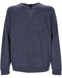 BOSS - Crewneck Knitted Jumper - Lyst