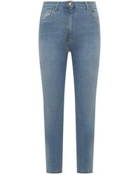 Elisabetta Franchi - Straight-leg Slim-fit Jeans - Lyst