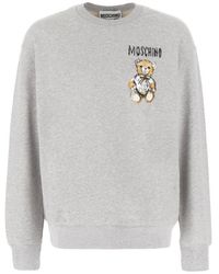 Moschino - Teddy Bear Printed Crewneck Sweatshirt - Lyst
