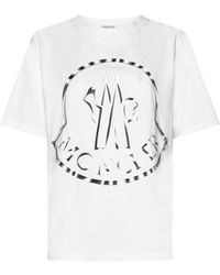 Moncler - Logo Printed Crewneck T-shirt - Lyst