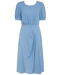 P.A.R.O.S.H. - Ruched Short-sleeved Midi Dress - Lyst