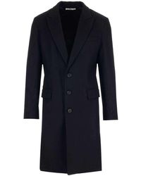 Palm Angels - Logo Single Breasted Coat - Lyst