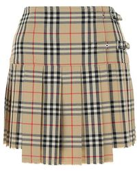 Burberry "vintage Check" Pleated Skirt - Lyst